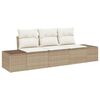 vidaXL Set Divano da Giardino 3 pz Beige e Crema polyrattan