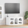 vidaXL Mobile TV Bianco Lucido 80 x 35 x 40 cm Legno multistrato