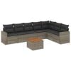vidaXL Set Divano da Giardino 8 pz con Cuscini Grigio in Polyrattan