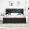 vidaXL Letto a molle con materasso Nero 200 x 200 cm Velluto