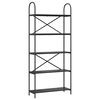 vidaXL Libreria 5 livelli 80 x 30 x 183 cm Legno ingegnerizzato