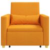 vidaXL Divano letto estraibile singolo Giallo scuro 90 x 165 x 87 cm