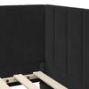 vidaXL Cornice del letto ad angolo Nero 90 cm x 200 cm Velluto
