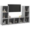 vidaXL | Mobile TV | 3 pcs 37 x 35 x 107.5 cm