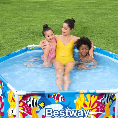 Bestway Piscina per Bambini Fuori Terra Pro Anti UV Acciaio 183x51cm