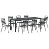vidaXL Set da Pranzo per Giardino 9 pz Antracite