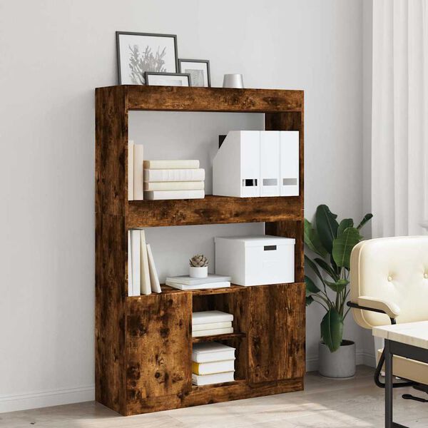 vidaXL Credenza Rovere Fumo 92x33x140 cm in Legno Multistrato