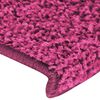 vidaXL Tappetini per scale 15 pz 65x21x4 cm Rosa Bordo rettangolare