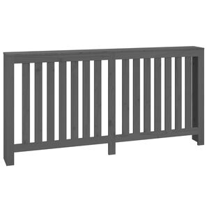 vidaXL Copertura Termosifone Grigia 169x19x84 cm Legno Massello Pino