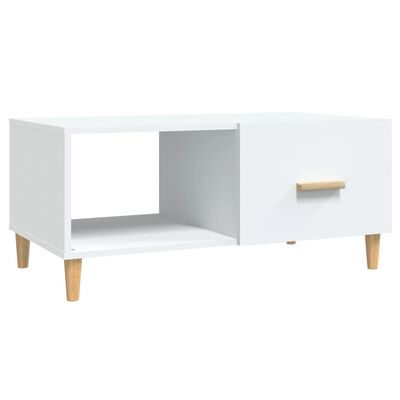vidaXL Tavolino da Salotto Bianco 89,5x50x40 cm in Legno Multistrato