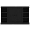 vidaXL Credenza Rovere Nero 100 x 35,5 x 60 cm Legno multistrato