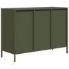 vidaXL Credenza Verde Oliva 101,5x39x73,5 cm Acciaio Laminato a Freddo