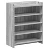 vidaXL Mobile per scarpe Sonoma grigio 73,5 x 36 x 92 cm