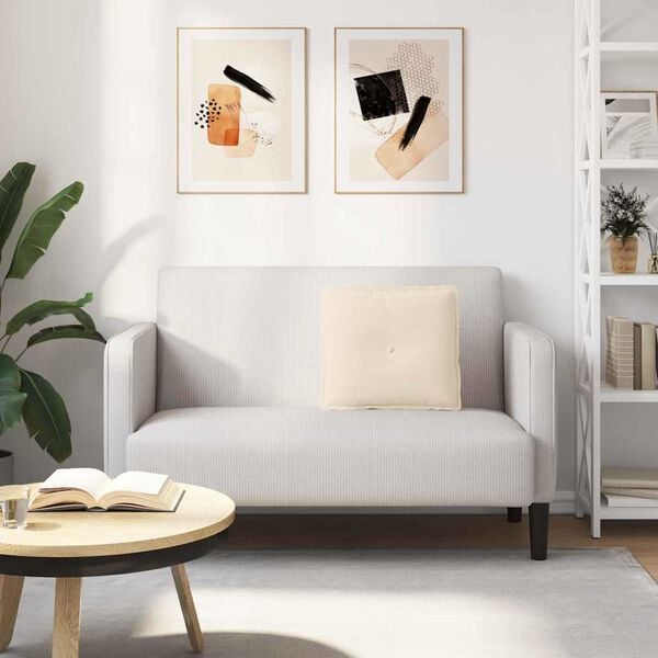 vidaXL Cuscino per Schiena Beige 50 x 45 cm Tessuto in Microfibra