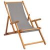 vidaXL Sedia da spiaggia Grigio Chiaro Legno di teak solido