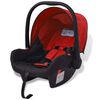 vidaXL Passeggino 3 in 1 in Alluminio Rosso e Nero
