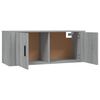 vidaXL Mobili Porta TV a Parete 2 pz Grigio Sonoma 100x34,5x40 cm