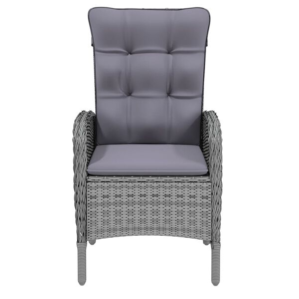 vidaXL Set Mobili da Pranzo per Giardino 7 pz in Polyrattan Grigio