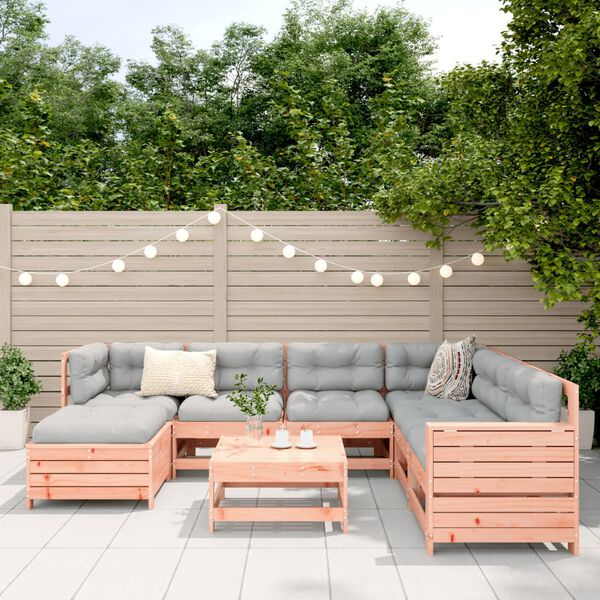 vidaXL Set Divani da Giardino 8 pz in Legno Massello Abete Douglas