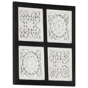 vidaXL Decorazione artistica Nero e Bianco 40 x 40 x 1,5 cm