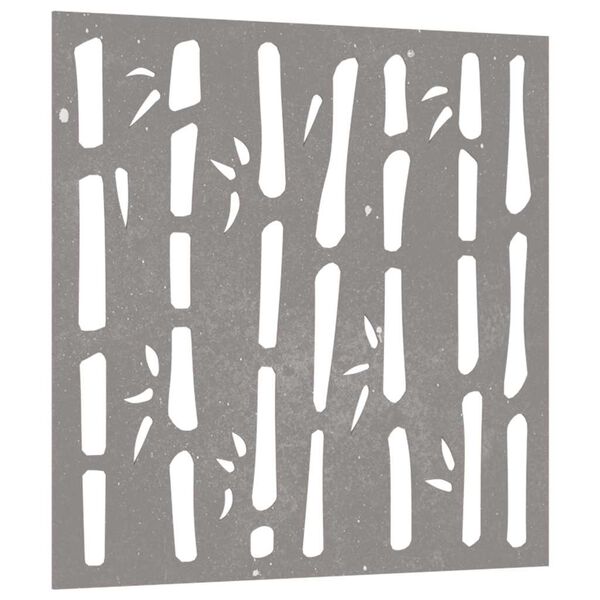 vidaXL Decorazione Muro da Giardino 55x55 cm Bamb&ugrave; in Acciaio Corten