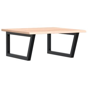 vidaXL Ripiano a Parete per Lavabo in Acciaio e Massello di Rovere