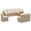 vidaXL Set Divano da Giardino 8 pz con Cuscini Beige in Polyrattan