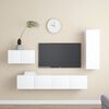 vidaXL Set Mobili Porta TV 4 pz Bianco in Legno Multistrato