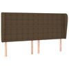 vidaXL Testiera ad Orecchio Marrone Scuro 163x23x118/128 cm in Tessuto