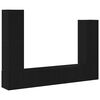 vidaXL Set mobile TV 6 pz Rovere Nero Legno ingegnerizzato