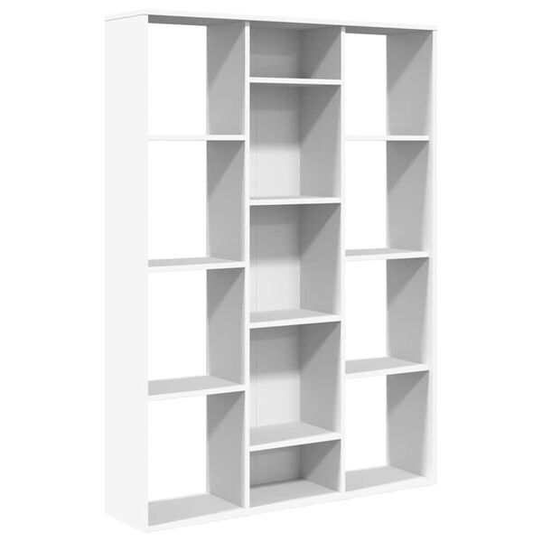 vidaXL Libreria/Divisorio Bianco 100x24x140 cm in Legno Multistrato