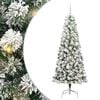 vidaXL Albero di Natale Artificiale con Rami Pieghevoli Verde e Bianco
