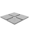 vidaXL Piastre per Parasole 4 pz in Granito Quadrato 100 kg Grigio