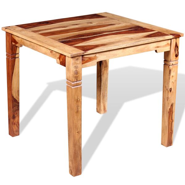 vidaXL Tavolo da Pranzo in Legno Massello di Acacia 82x80x76 cm