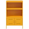 vidaXL Credenza Giallo Senape 68x39x113 cm in Acciaio