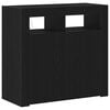 vidaXL Credenza Rovere Nero 80 x 35 x 75 cm Legno ingegnerizzato