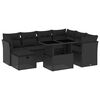 vidaXL Set Divani da Giardino con Cuscini 8 pz Nero in Polyrattan