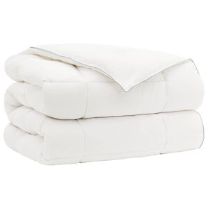 vidaXL Piumone 220x260 cm Inverno 450 GSM Lana Australiana Bianco