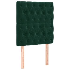 vidaXL Testiera Verde Scuro 80x7x118/128 cm Velluto
