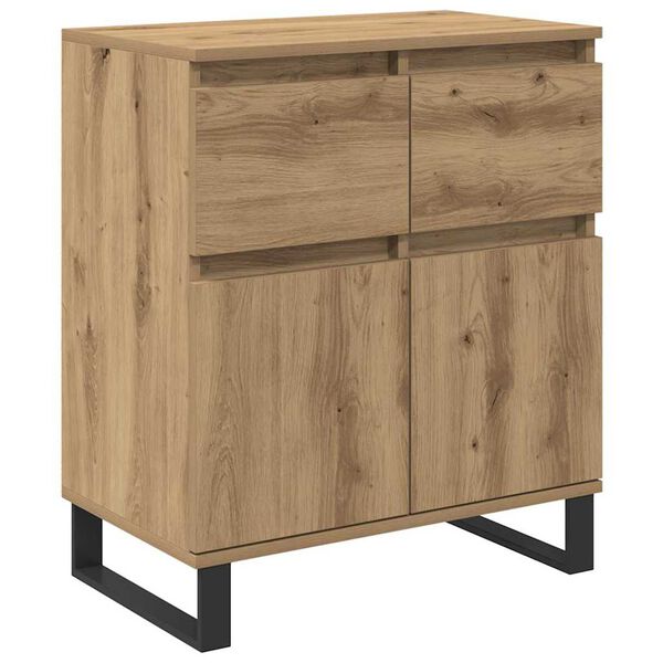 vidaXL Credenza con cassetto Rovere artigianale 60 x 35 x 70 cm