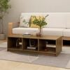 vidaXL Tavolino da Salotto ambra 110x50x34 cm Legno Massello di Pino