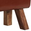 vidaXL Panca Turnbock Vintage con Maniglie in Vera Pelle di Capra