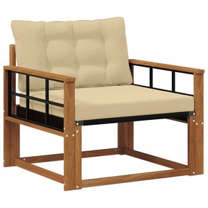 vidaXL Set di divani da esterno Legno di Acacia Massello e Textilene