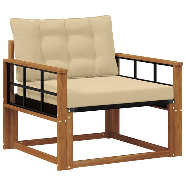 vidaXL Set di divani da esterno Legno di Acacia Massello e Textilene