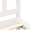 vidaXL Giroletto con Testiera Bianco Small Double Legno Massello