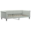 vidaXL Divano Letto con Letto Estraibile Grigio Chiaro 90x190 Velluto