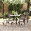 vidaXL Set da Pranzo per Giardino 5 pcs Bronzo Alluminio