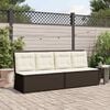 vidaXL Panchina da giardino Marrone polyrattan