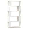 vidaXL Libreria/Divisorio Bianco 80x25x163,5 cm Legno Massello di Pino