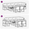 vidaXL Set di divani da esterno con cuscino 9 pcs Naturale e Beige